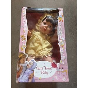 Blue Box Yellow Sweet Heart Baby Doll NRFB Vtg 1970s Toy Early! 22"! Amazing!